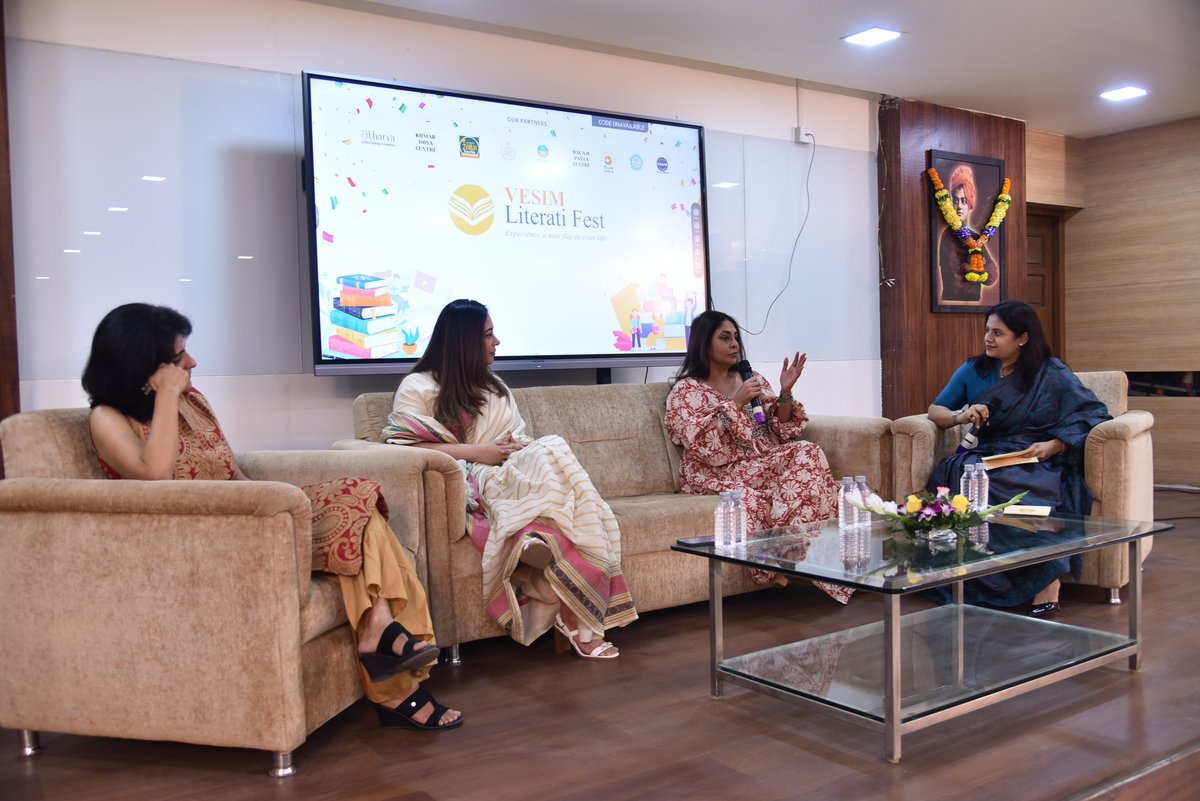 VESIMspeaks's tweet photo. Ecstatic with the turnout at 8th Edition of #vesimlitfest. Book launches,panel discussions &amp;critical viewpoints shared by speakers, authors &amp;professionals from varied backgrounds.Special thanks to all who worked so hard behind the scenes Dr @SatishModh @ProfSwatiSingh @zankrut https://t.co/uaQrzljTcz