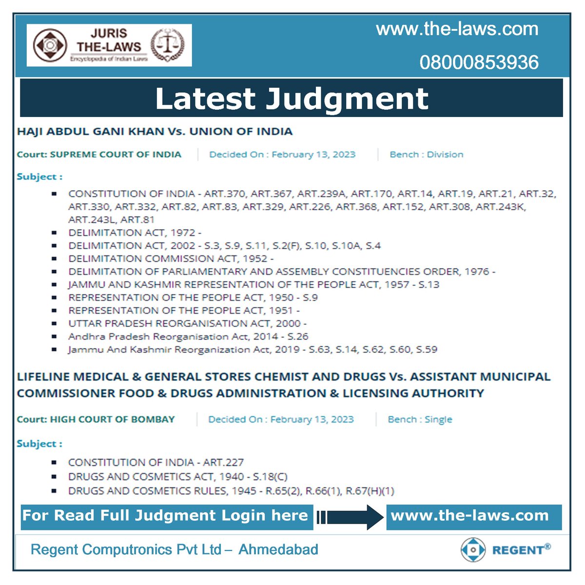 TheLaws_Regent's tweet photo. TheLaws launched A Complete Law Library on Mobile &amp; Website https://t.co/dm2P8iU69R . for getting world class experience of searching Judgments of High Courts and Supreme court download our latest App
Android: https://t.co/0nWLZoNL5t
IPhone: https://t.co/Fhdv8X72LJ
#JurisTheLaws https://t.co/2ubzKnuIGt