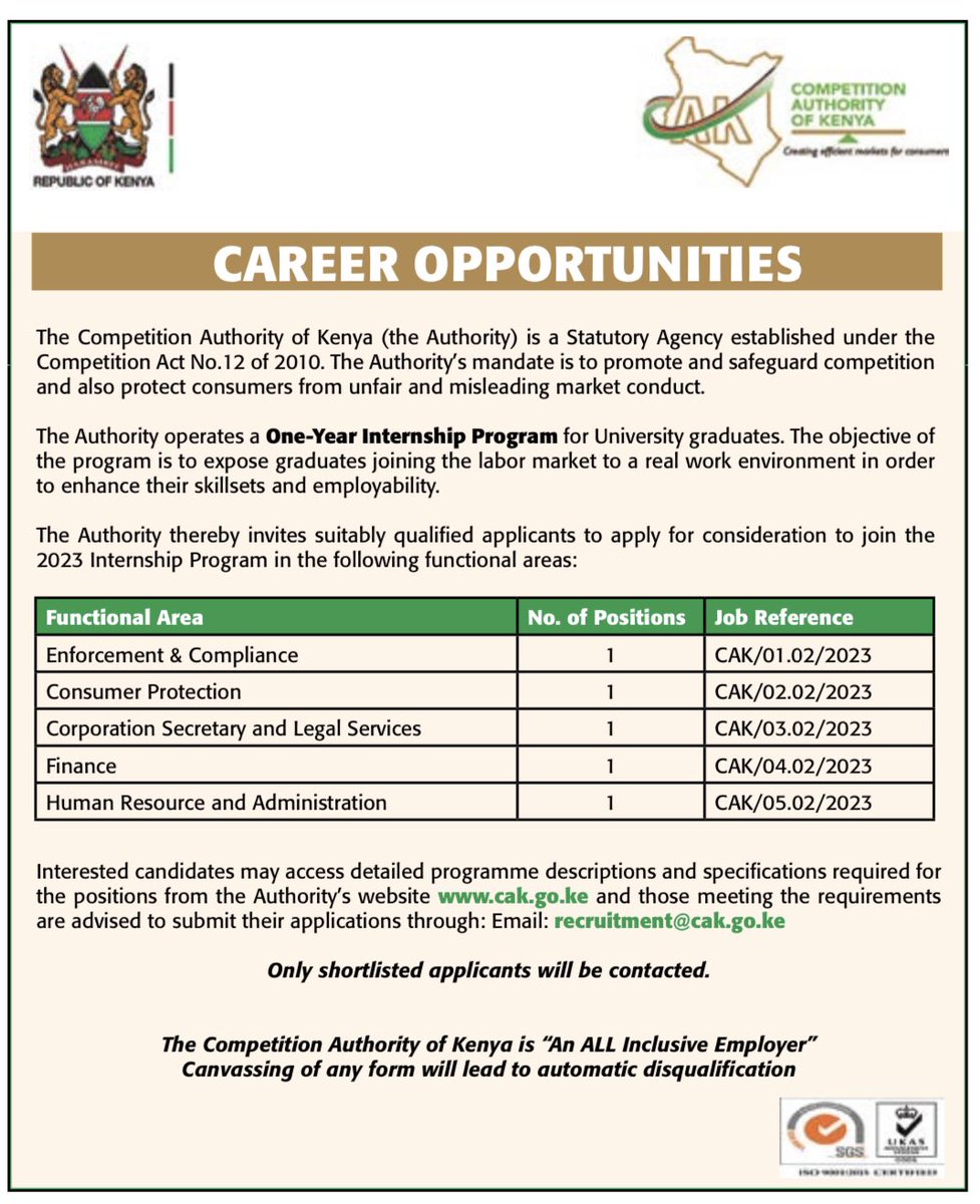 Lawyers Hub Kenya on Twitter "RT CAK_Kenya The Authority is seeking