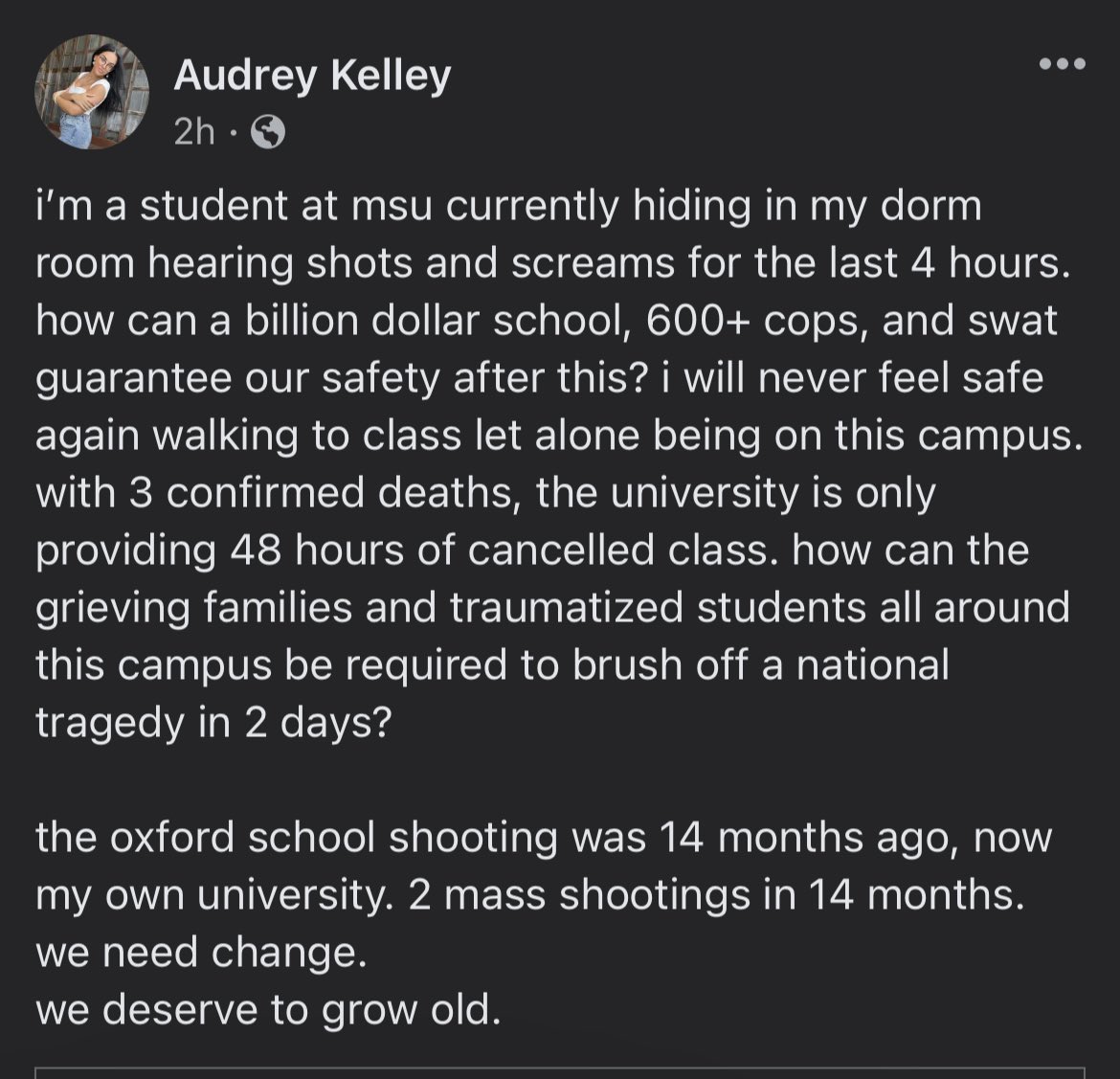 So very well said 💜💜😞 #msu