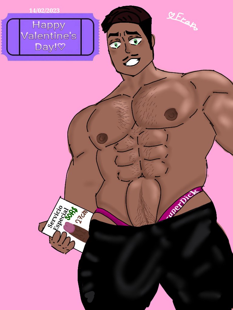 leo_sgaming's tweet photo. Happy Valentine's day I'm not very good at drawing but i do what i can ajsks   #bara #gay #roblox #art #happyvalentinesday https://t.co/PGlH4Qtos3