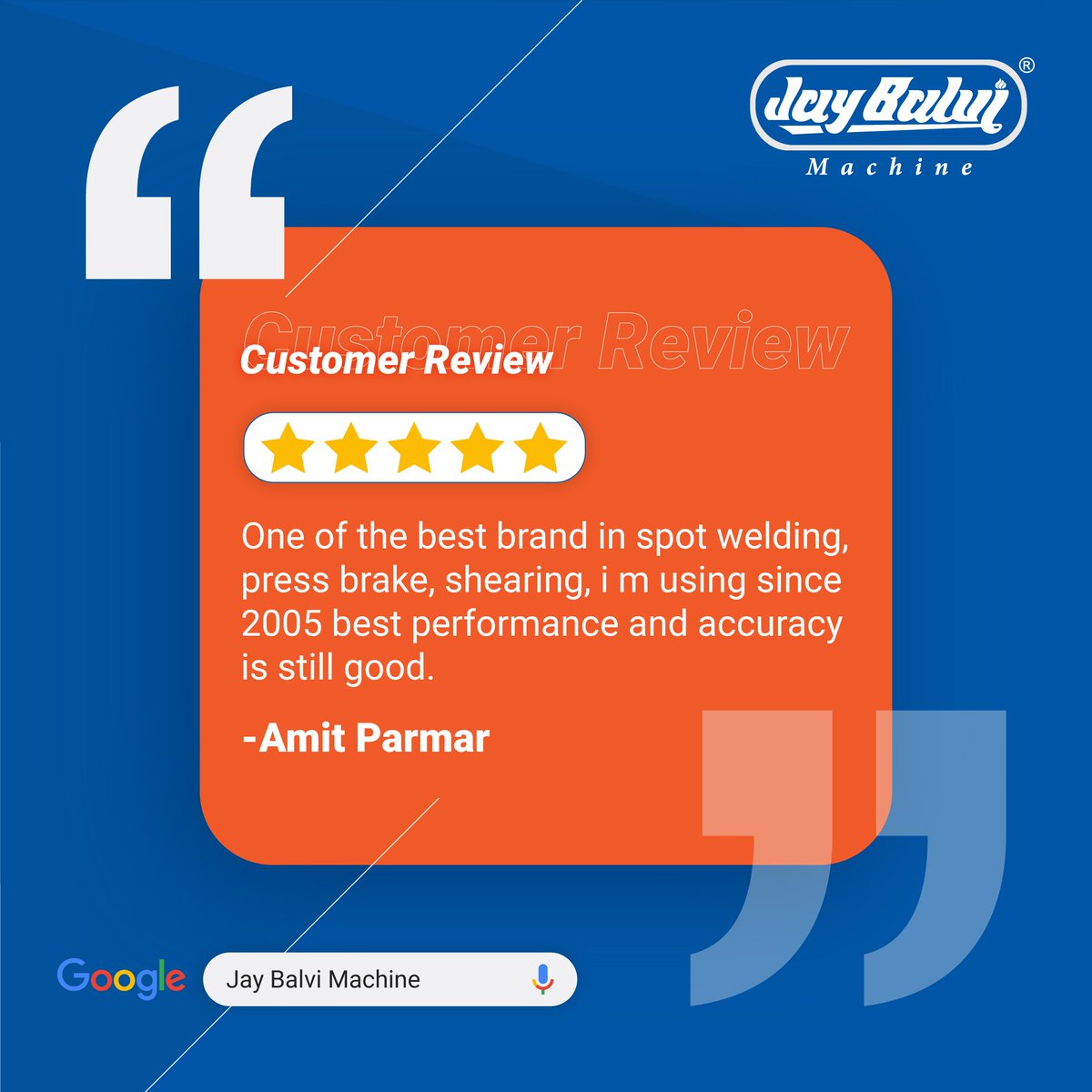 JayBalvi's tweet photo. Customer Review
#jaybalvi #jaybalvimachine #jay_balvi_machine #jay_balvi https://t.co/ahtFxQbnbY