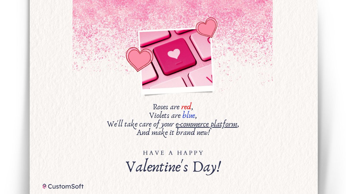 customsoftio's tweet photo. Happy Valentine's Day! ❤️ 
We hope you celebrate it by doing all the things you love.
#customsoft #valentinesday https://t.co/v1MHptpVQB