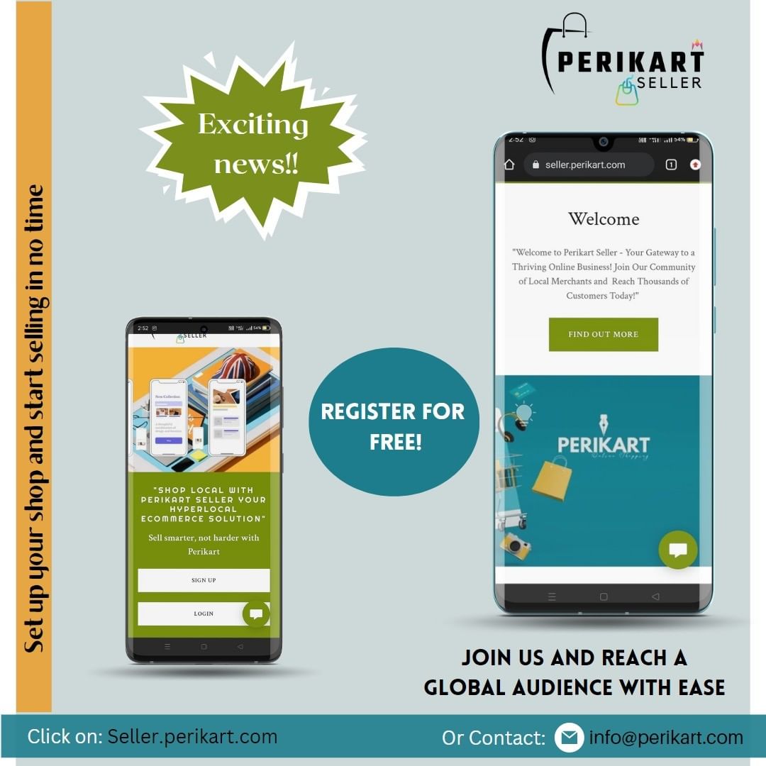 PerikartIndia's tweet image. Sell on Perikart. Click on seller.perikart.com
Register online without any cost.
#PerikartSeller #Perikart #PerikartIndia #SellOnline #HyperLocal #HyperLocalDelivery
