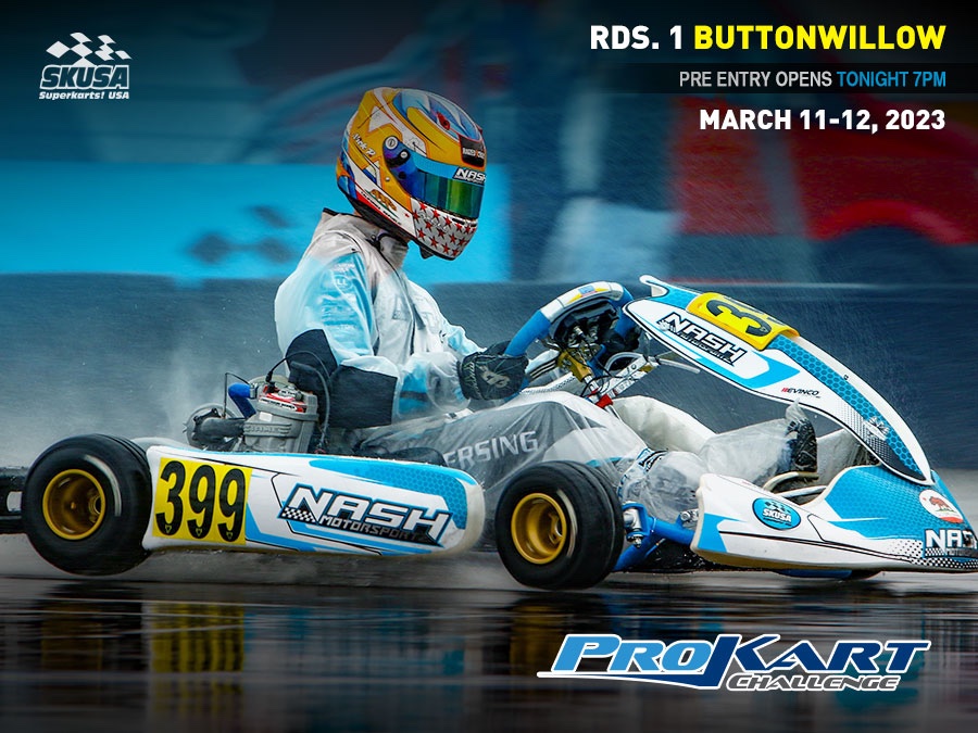 SuperKartsUSA's tweet photo. Attention #SKUSA California racers - entry opens TUESDAY Feb 14 at 7PM Pacific for our opening #prokartchallenge round at Buttonwillow Raceway - we're looking forward to kicking off another #prokart season and can't wait to get the season underway. https://t.co/FFMxEqAjin