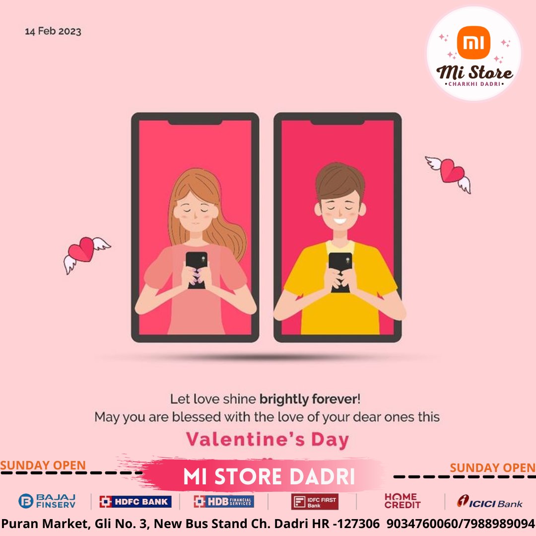 mistoredadri's tweet photo. Let love shine brightly forever! 😍

May you are blessed with the love of your dear ones this Valentine’s Day!  
#HappyValentinesday💕 #multibrandmobileshop #mistoredadri https://t.co/u0zg5jE6Q7