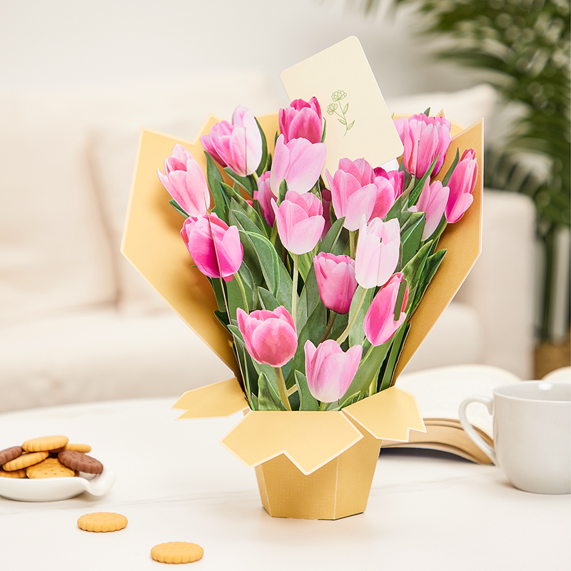 Brighten up any space with our Tulips Pop-Up Flower Bouquet! 
#TulipsflowerBouquet #PopUpCard #GiftIdeas #SpreadJoy #ThoughtfulGift #homedecor #papercut #giftgol #handmade #popupcards #flowerbouquet #Tulips #spring #giftgolcards