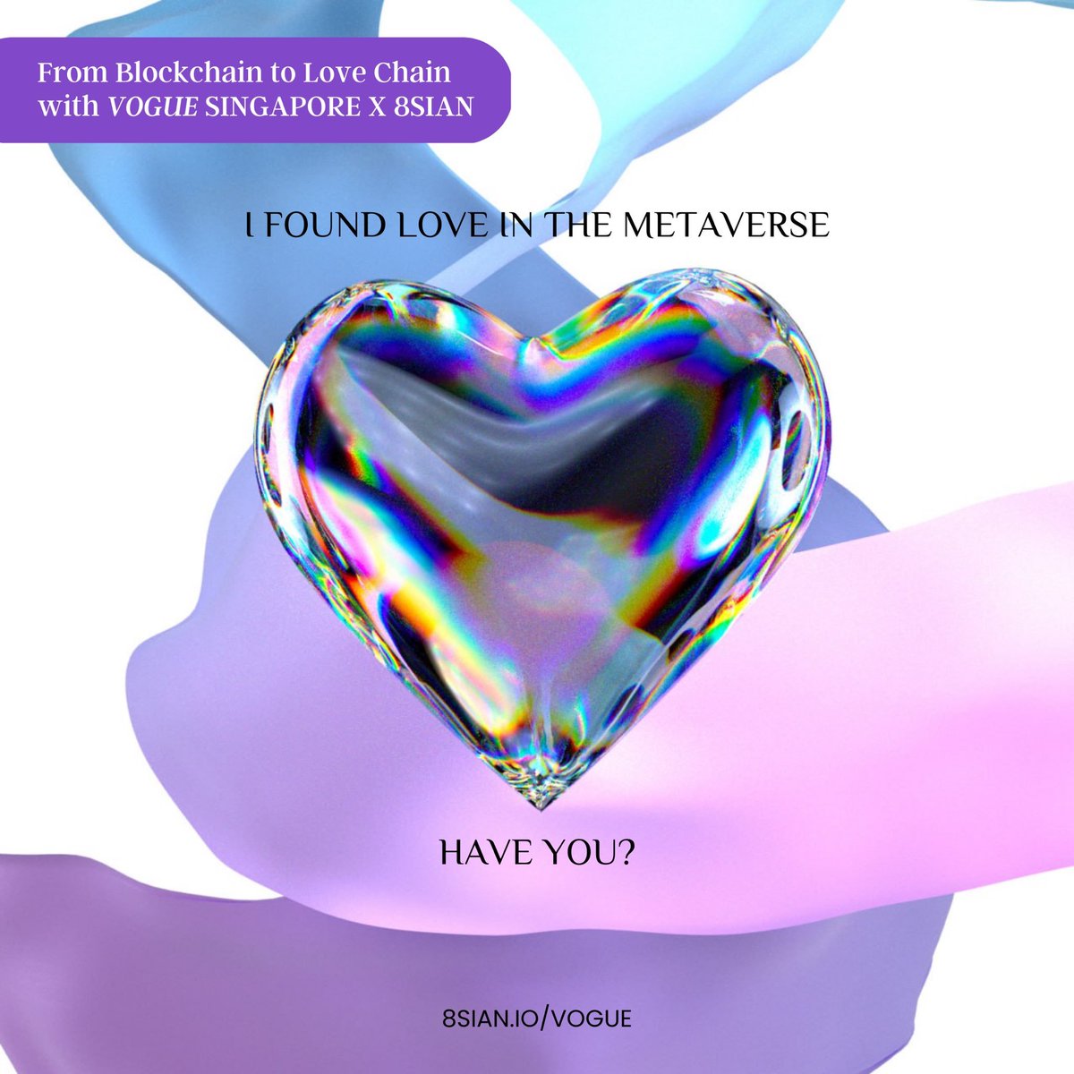 THE SEASON OF LOVE IS HERE! 💕

Congratulation to @8sianNFT X <a href="/voguesingapore/">Vogue Singapore</a> on launching Love Chain NFT, the ultimate Valentine’s Day gift. 

Remember to Get it and Gift it!