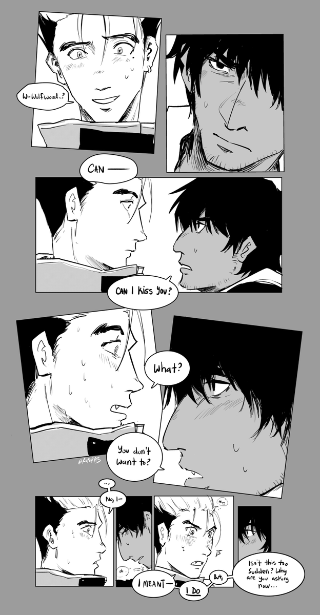 pawschamp's tweet photo. first kiss #vashwood https://t.co/sqn6EuP0N5