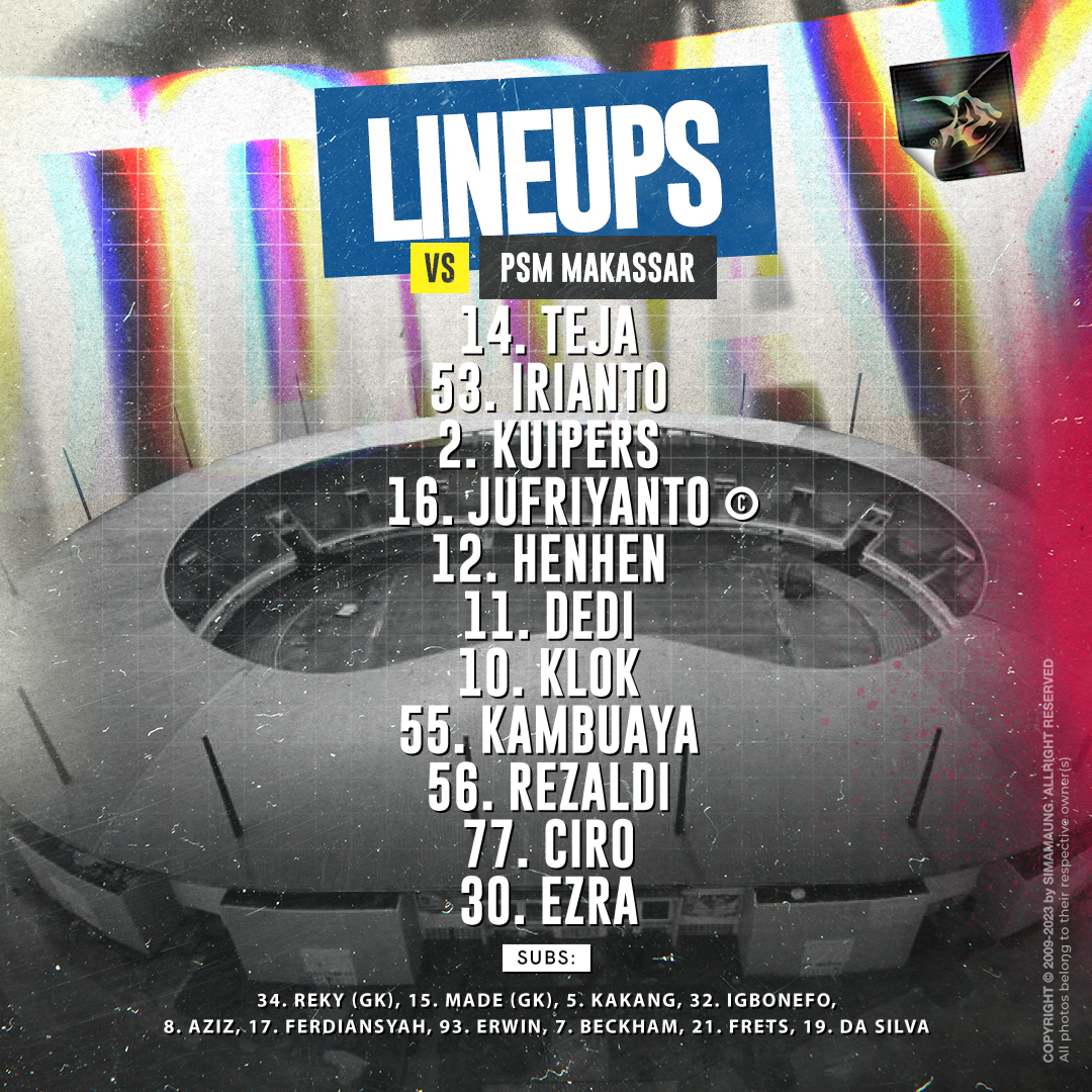 Starter Persib Bandung (vs PSM).  Da Silva akan duduk di bangku cadangan.

#MaungDay #PRSBvPSM