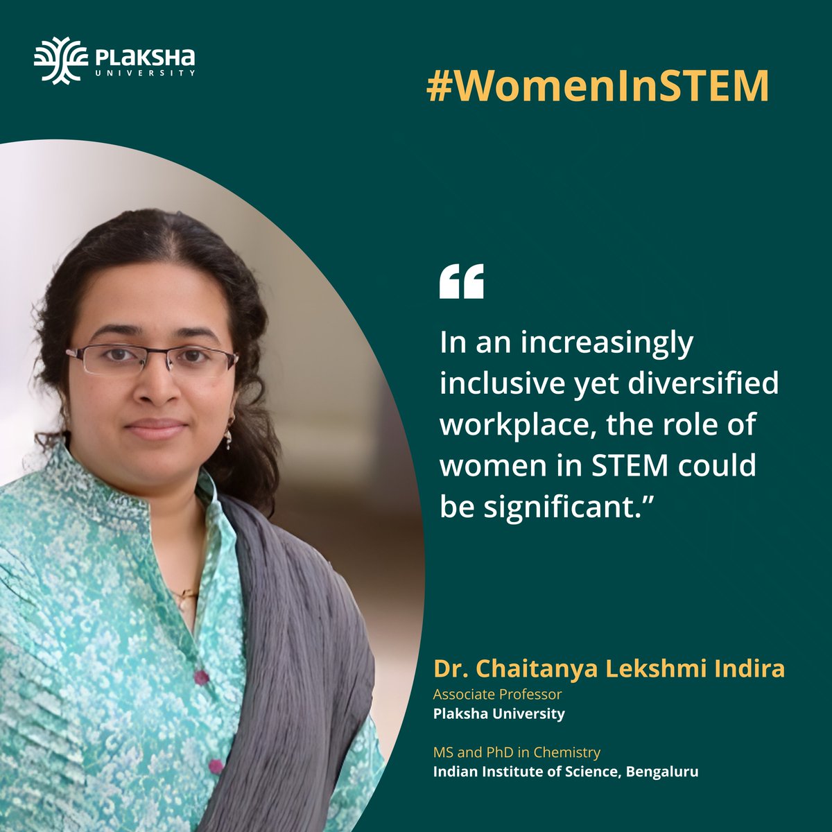 PlakshaUniv's tweet photo. #WomenInSTEM

‘In an increasingly inclusive yet diversified workplace, the role of #women in #STEM could be significant, (1/2)

@GwistIndia https://t.co/4lpvWopsB4