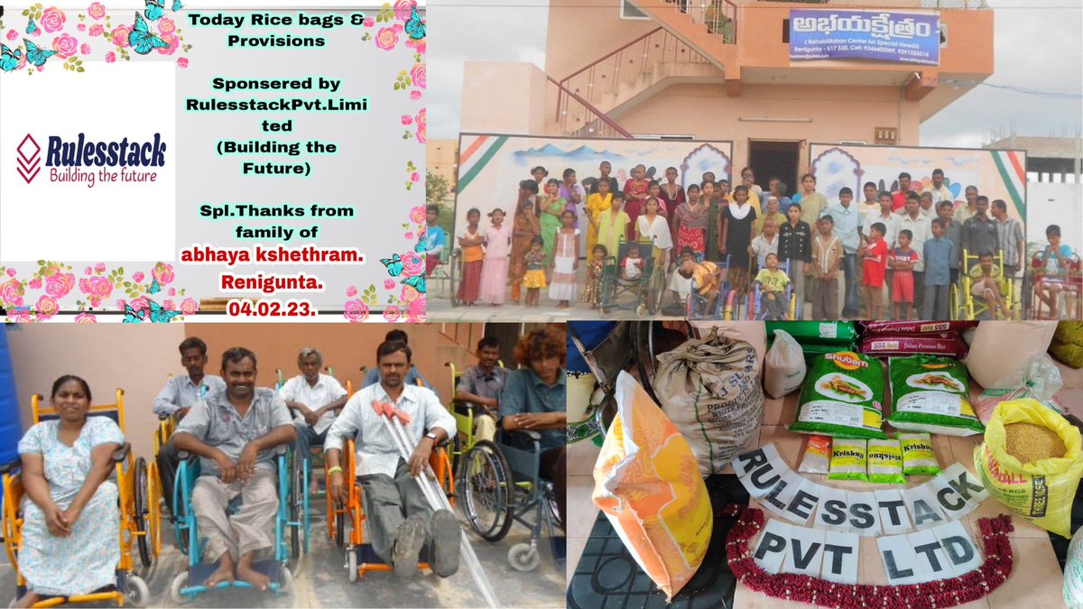 rulesstack's tweet photo. This valentine’s day!! Rulesstack spreads love by providing essentials like food and necessities to the #orphanage 200+ disabled kids&amp;old age people in Tirupati.
We really applaud Dr.S.A.Thasleem gold medalist and president award winner for dedicating her life to support people. https://t.co/JeTODqHKDx