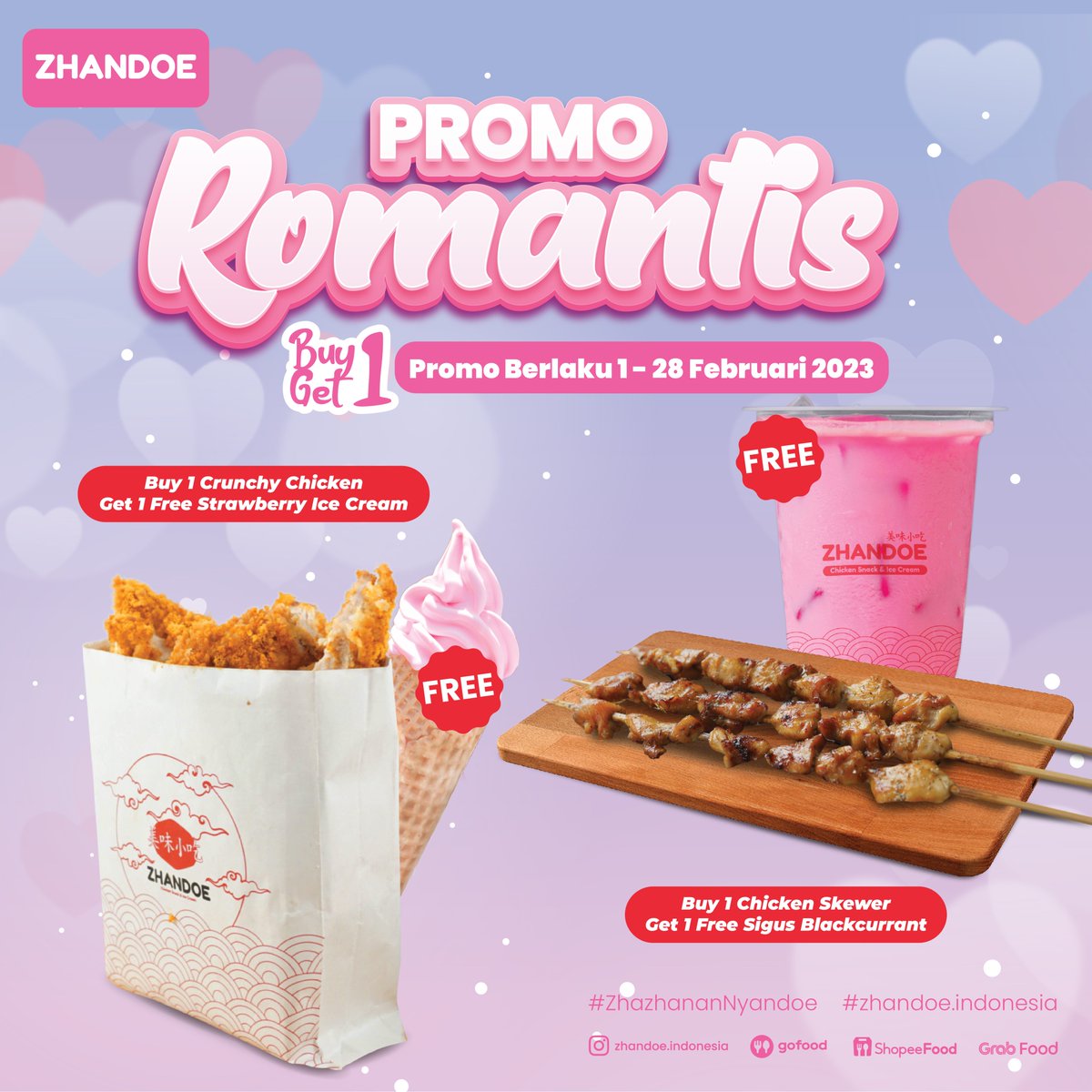 zhandoe's tweet photo. Mindoe Hadir di twitter pas bulan valentine ini.
cuma mau kasih info kalo promo zhandoe masih jalan loh.

Buat warga twitter yang belum tau, buruan cusss ke gerai kita di depan Alfamidi Super Ciracas!!
#diskon #zonajajan #PROMO https://t.co/tq8bCixwMl