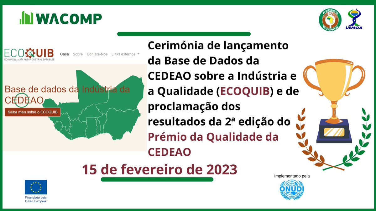 EcoquibEcowas's tweet photo. Quais são as melhores empresas na abordagem da qualidade na África Ocidental? Onde encontrar informações relevantes e fiáveis sobre a indústria e a Qualidade na África Ocidental? Respostas, esta quarta-feira, 15 de Fevereiro, 9 da manhã. Clique  : https://t.co/aCFNXTsr8i https://t.co/lCNQVj78cO