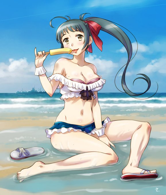 「今度間宮さんのお店にアイスのポスター貼るので」
#艦これ #伊良湖 #伊良湖進水日 