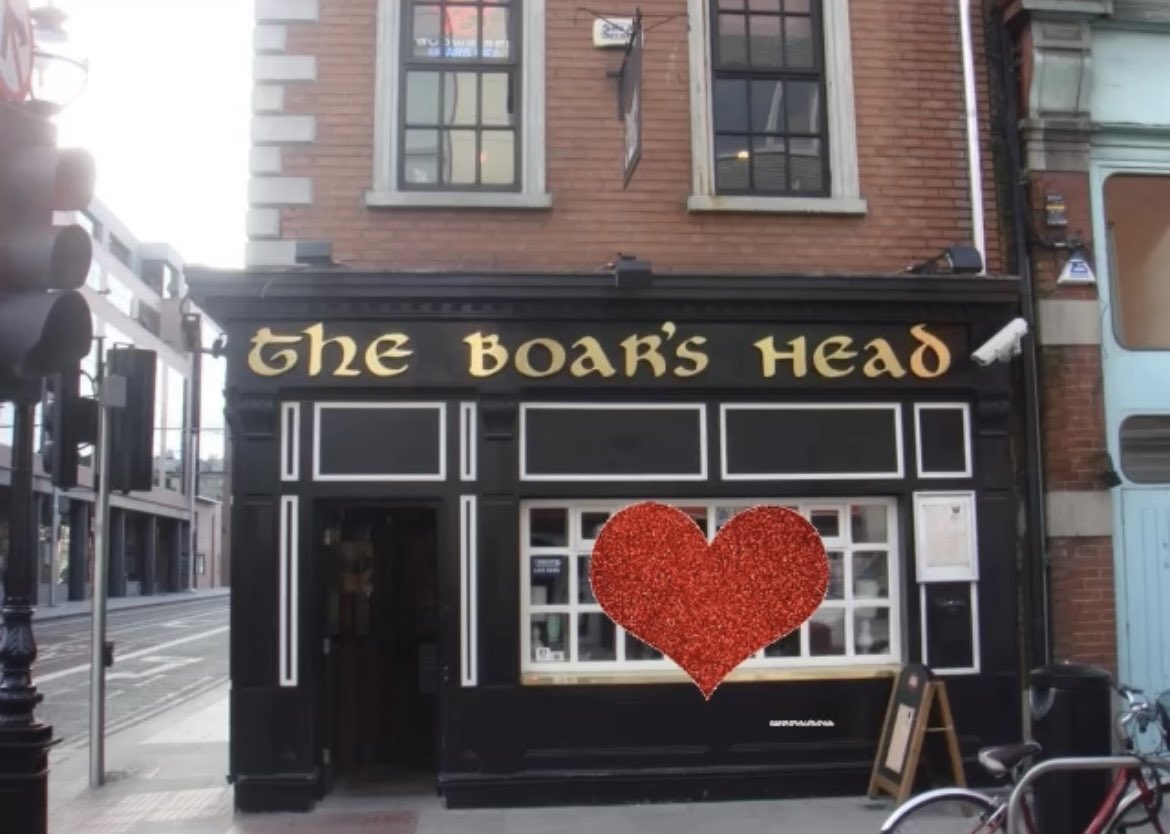 The perfect Valentines Day Card for the pint man or woman in your life @boarsheaddublin #ValentinesDay #CapelStreet #BoarsHeadDublin #Pints ❤️🍻 thanks @dublinbypub