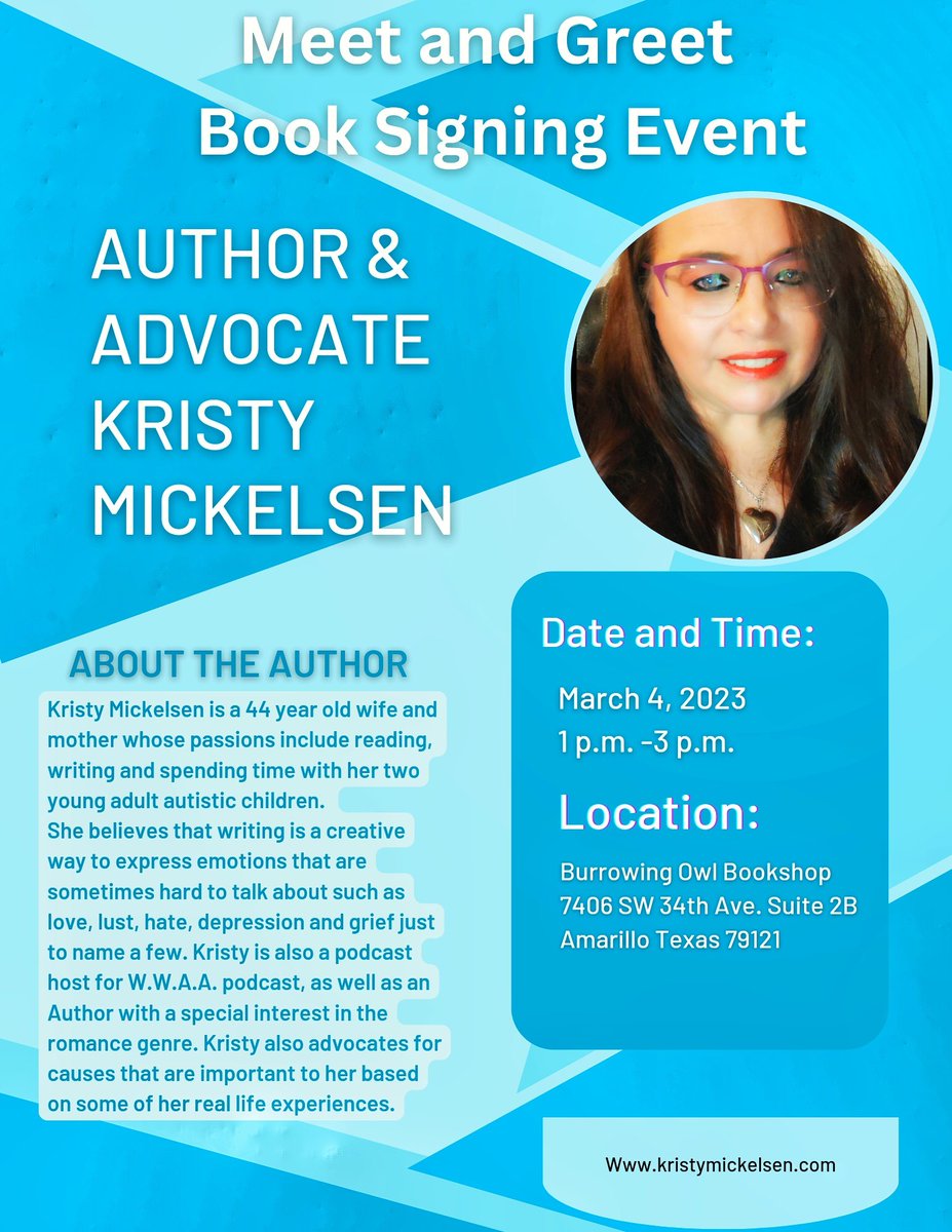 KristyBooks's tweet image. Save The Date!!

#Texas #Amarillo #Canyontx #Lubbock #Claude