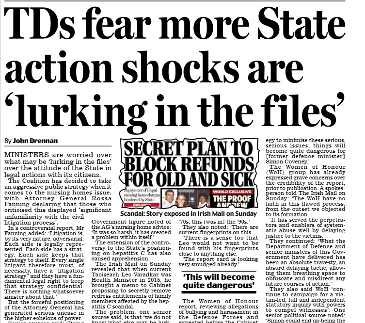 caulmick's tweet photo. MINISTERS are worried over what may be 'lurking in the files' over the attitude of the State in legal actions with citizens.
'There is a sense too that Leo would not want to be found with his fingerprints close to anything else'
#HowIrelandWorks
#HSEFiles https://t.co/AH5ezSc7dM