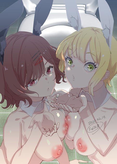 まどかとフレちゃんの絵です 