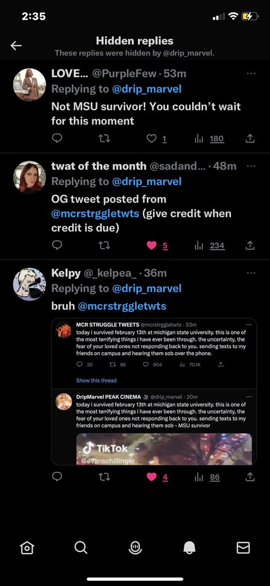 @drip_marvel STOP HIDING THE TRUTH. YOU HAD NO RIGHT TO STEAL WHAT I WENT THROUGH FOR YOUR OWN GAIN.