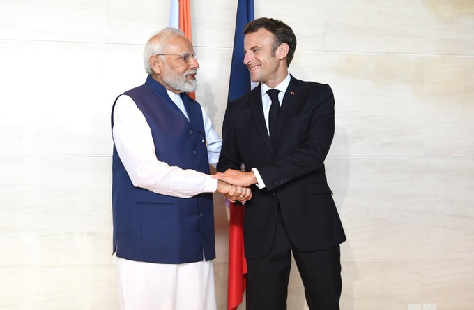 PM Narendra Modi will interact with French President Emmanuel Macron via video c…