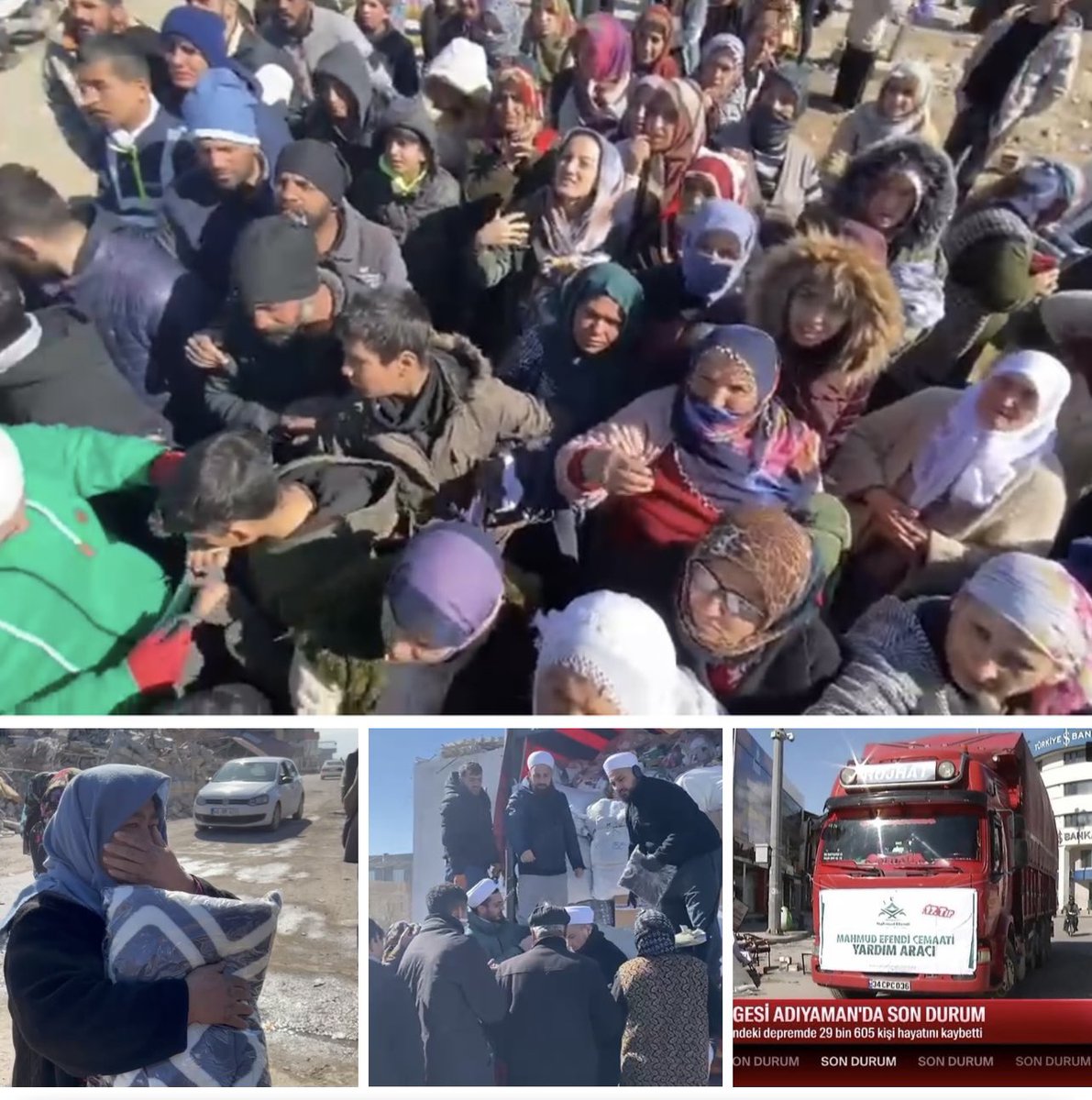 Mahmud efendi cemaati olarak yaraları sarmaya devam ediyoruz şükürler olsun

#"Kahramanmaraş'ta 198"#selcuk bayraktar"#Cevahir AVM"
"#Koç Holding"
"20 Şubat"
"#Sakura Şehir Hastanesi'nde"