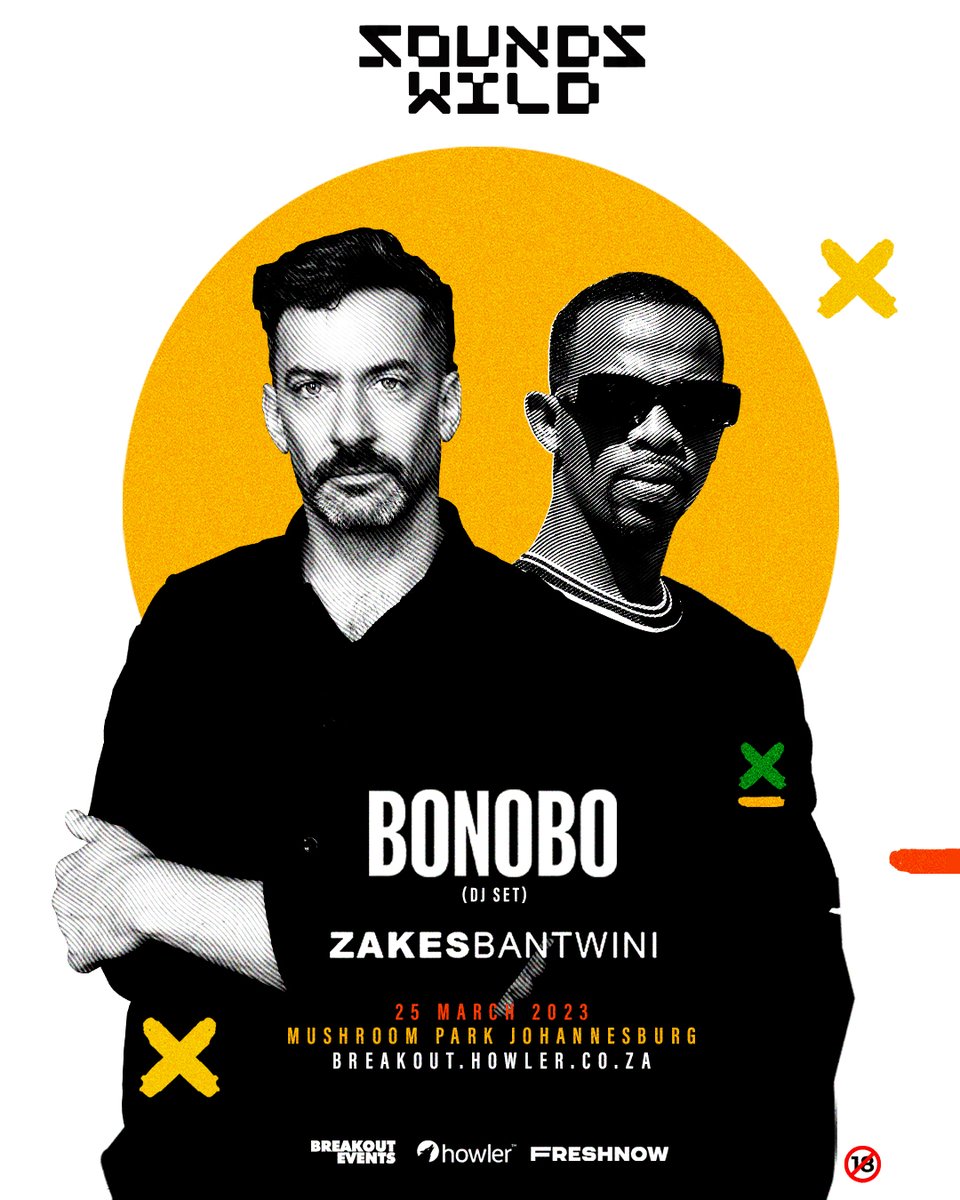 Johannesburg! See you on 25 March 2023 for Sounds Wild, with <a href="/si_bonobo/">Bonobo</a>, @zakesbantwinisa and more! 
Get your tickets now! breakout.howler.co.za/events/sounds-…
