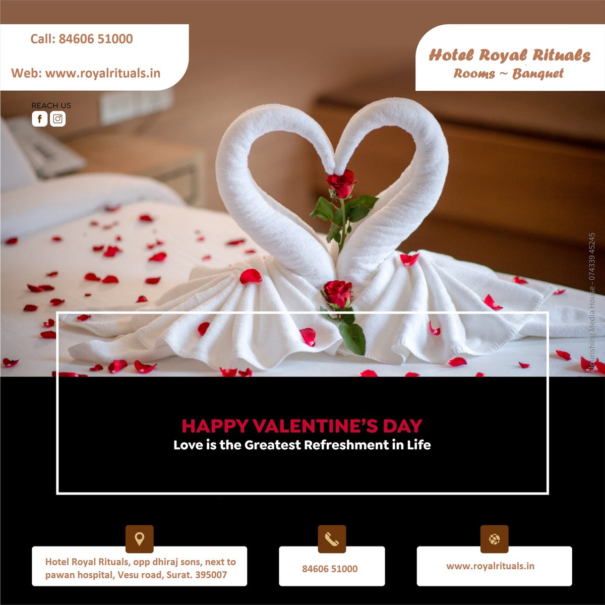 Happy Valentines Day.!
.
Book: royalrituals.in
Call: 8460651000
.
#hotelroyalrituals #vesuhotel #dumashotel #airporthotel #ghoddodroadhotel #athwahotel #viproadhotel #diamondboursehotel #hotelnearme #suratweddinghotel #suratfamilyhotel #surat #smartcitysurat #suratblog