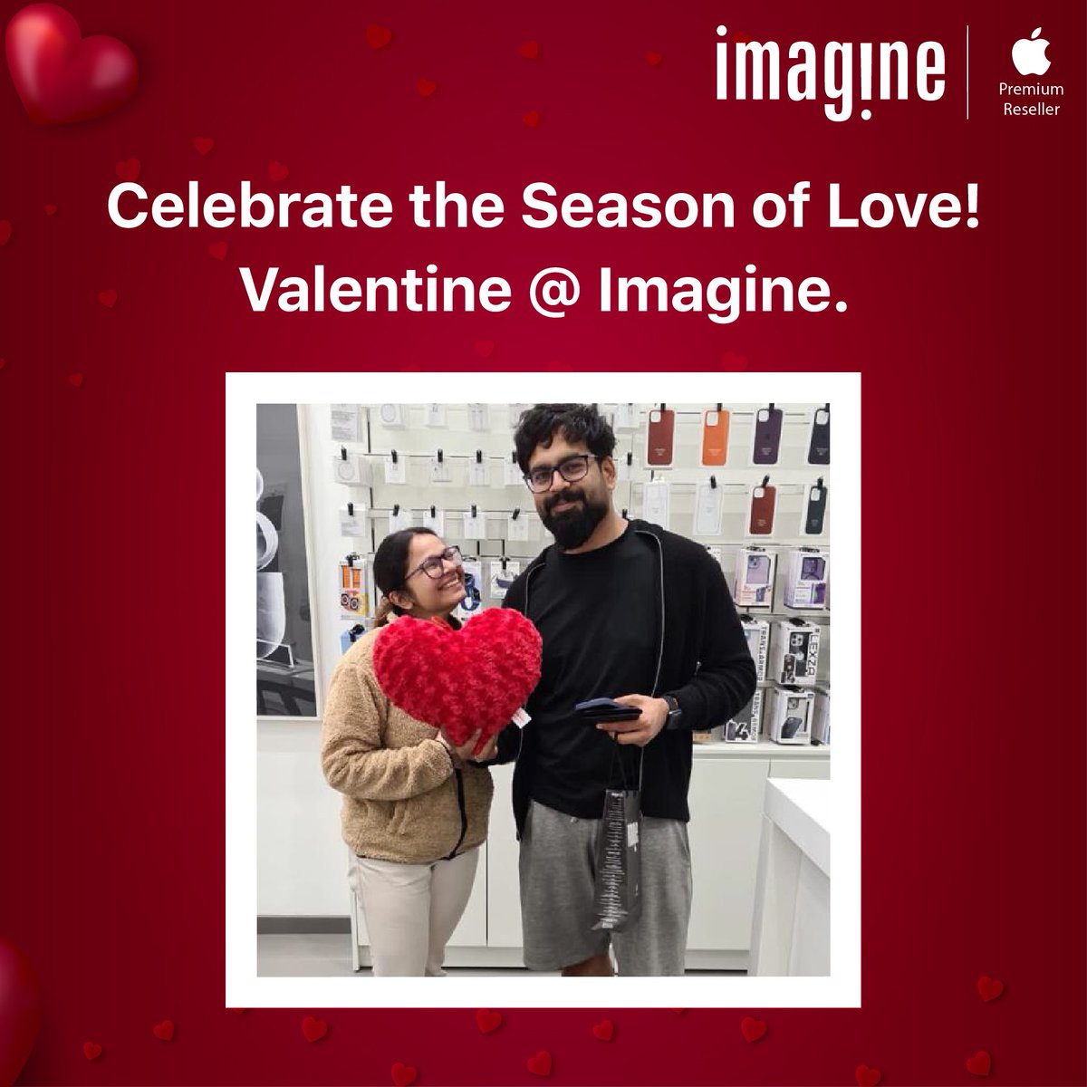 ImagineApplePR's tweet photo. Our customers are truly rockstars who make every day special for us, We at Imagine are truly blessed to have you guys with us!
Shop your favorite Apple product from #Imagine because we have some exciting #ValentineDay offer just for you!
#HappyCustomer #ValentineWithImagine https://t.co/SHwBFBXNDh