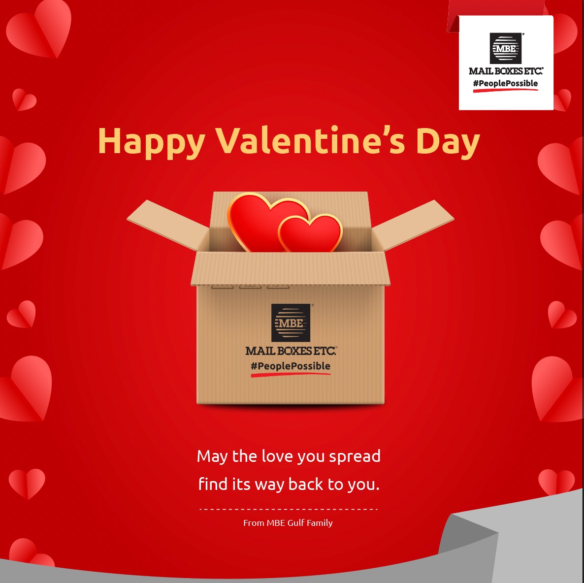 Happy Valentine’s Day!
Use MBE to shorten distances between you and your loved ones by sending your emotions 🥰😍😘 using our pack and ship services in #Dubai and #UAE.
#PeoplePossible #MailBoxesEtc #MBEGulf