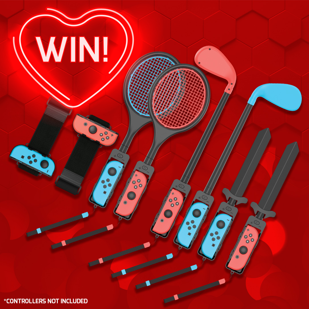 VenomGamingUK's tweet photo. Win this Venom Sports Accessory Pack for Nintendo Switch for hours of fun with your loved one this #ValentinesDay

To enter;

❤️ Like this post
❤️ Tag your bae
❤️ Retweet for an extra entry https://t.co/zAycIQTsFq