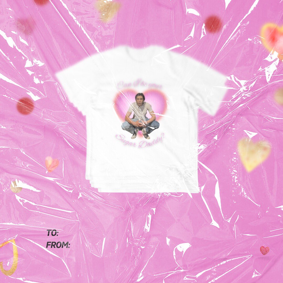 bytrackninety's tweet photo. hvd to Ü!

cop our “Can You Be My Sugar Daddy?” Johnny Tee today! totally adorable to wear on dates! 🤪 https://t.co/Pp6J6Hs2hX