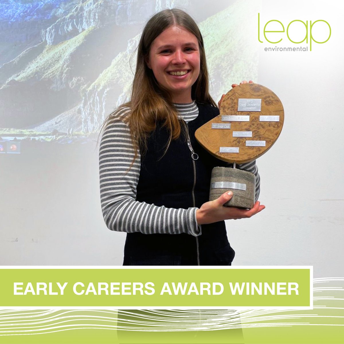 Massive congratulations to Hayley Bowers (Leap Senior Engineer).  Hayley won the Geology Society South East Regional Group early careers  ‘Rory Mortimore Prize’. For more info visit ow.ly/yXzO50MLWpu
 
#GEOLOGY #GEOLOGYSOCIETY #CAREERSINGEOSCIENCE #LEAP #RSK #AWARDWINNING