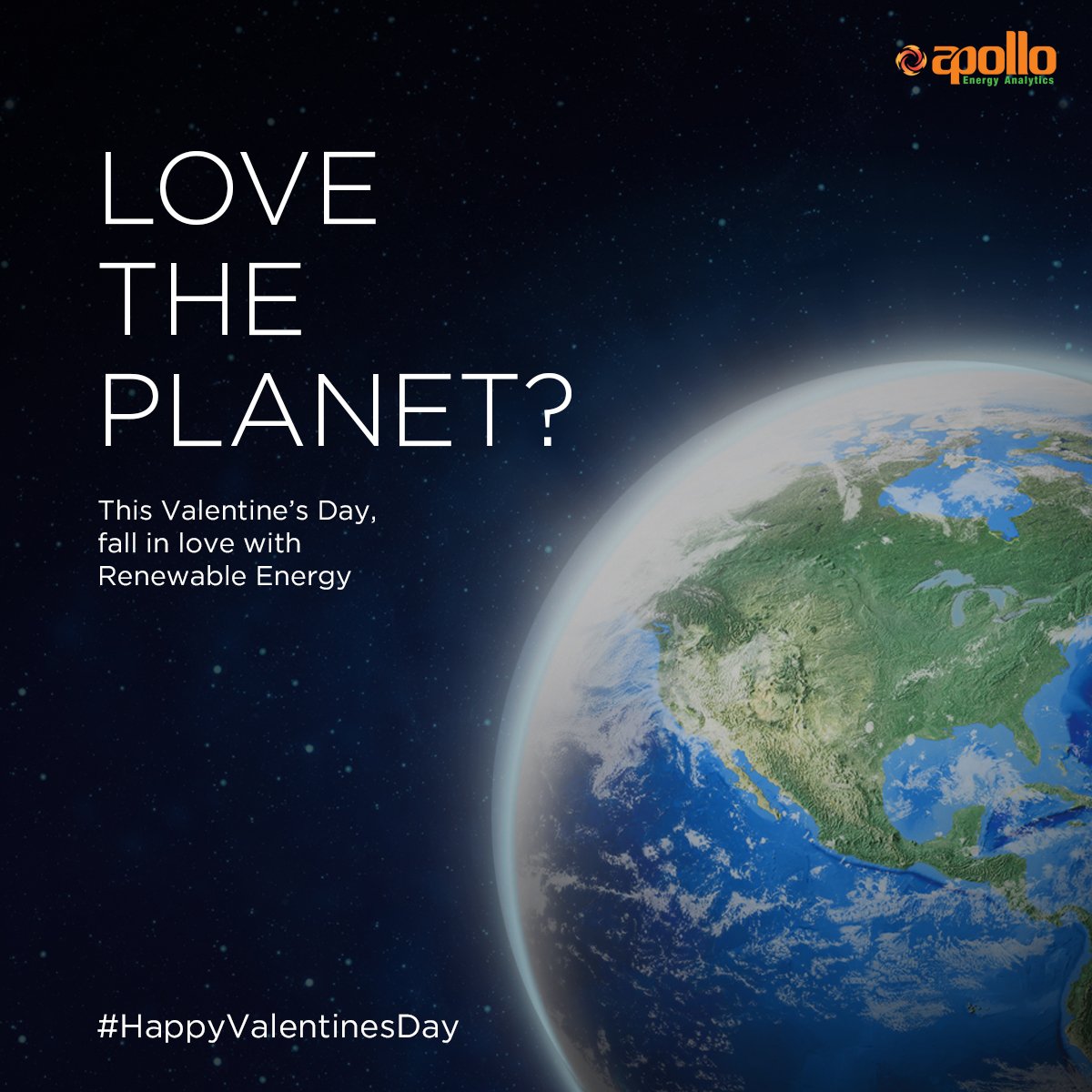 HelloApolloAI's tweet photo. Apollo Energy Analytics extends its greetings to everyone on the occasion of St. Valentine’s Day. 

#ValentinesDay #LoveForRenewable #CleanEnergy #RenewableEnergy https://t.co/1ULg0SR4c6