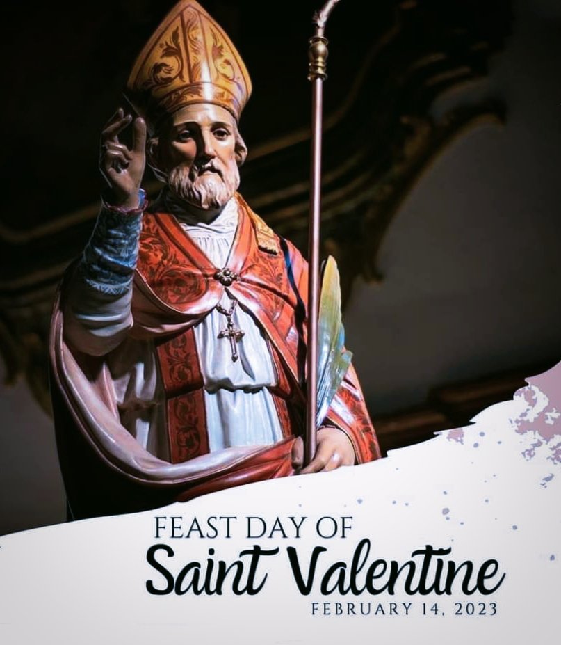 O Dear St Valentine, help us to learn to love our Lord Jesus and find great joy in His loving Heart 🙏✝️❤️🕊️
St Valentine, patron of Lovers, please pray for us! 🙏
#FeastDay #Feb14th #StValentine