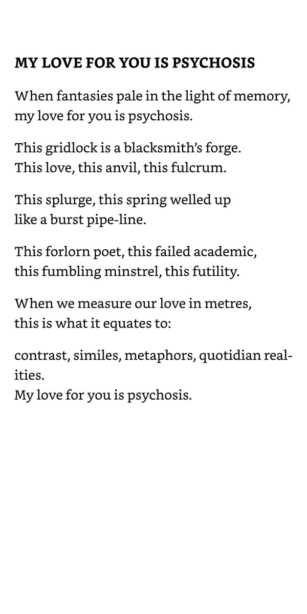 My love for you is psychosis.