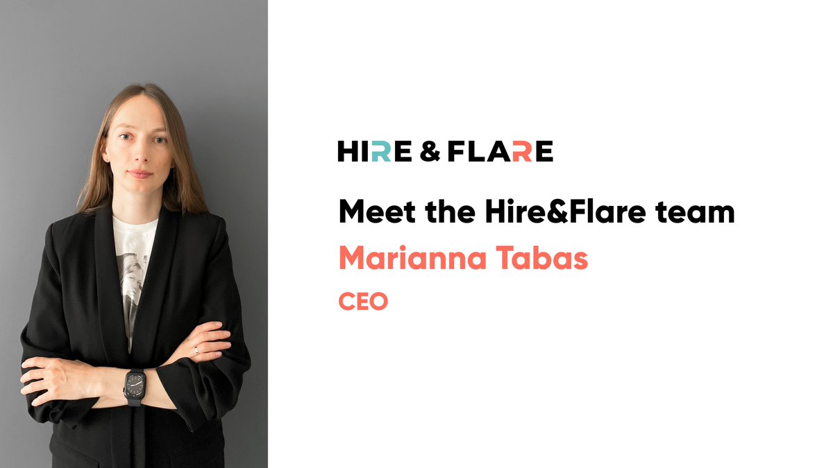 Today is high time to meet new people! We want to introduce you to Hire&amp;Flare CEO Marianna Tabas. Read more and find out about her background, passions, and why our #recruitment team is the best. bit.ly/3YAAUKo