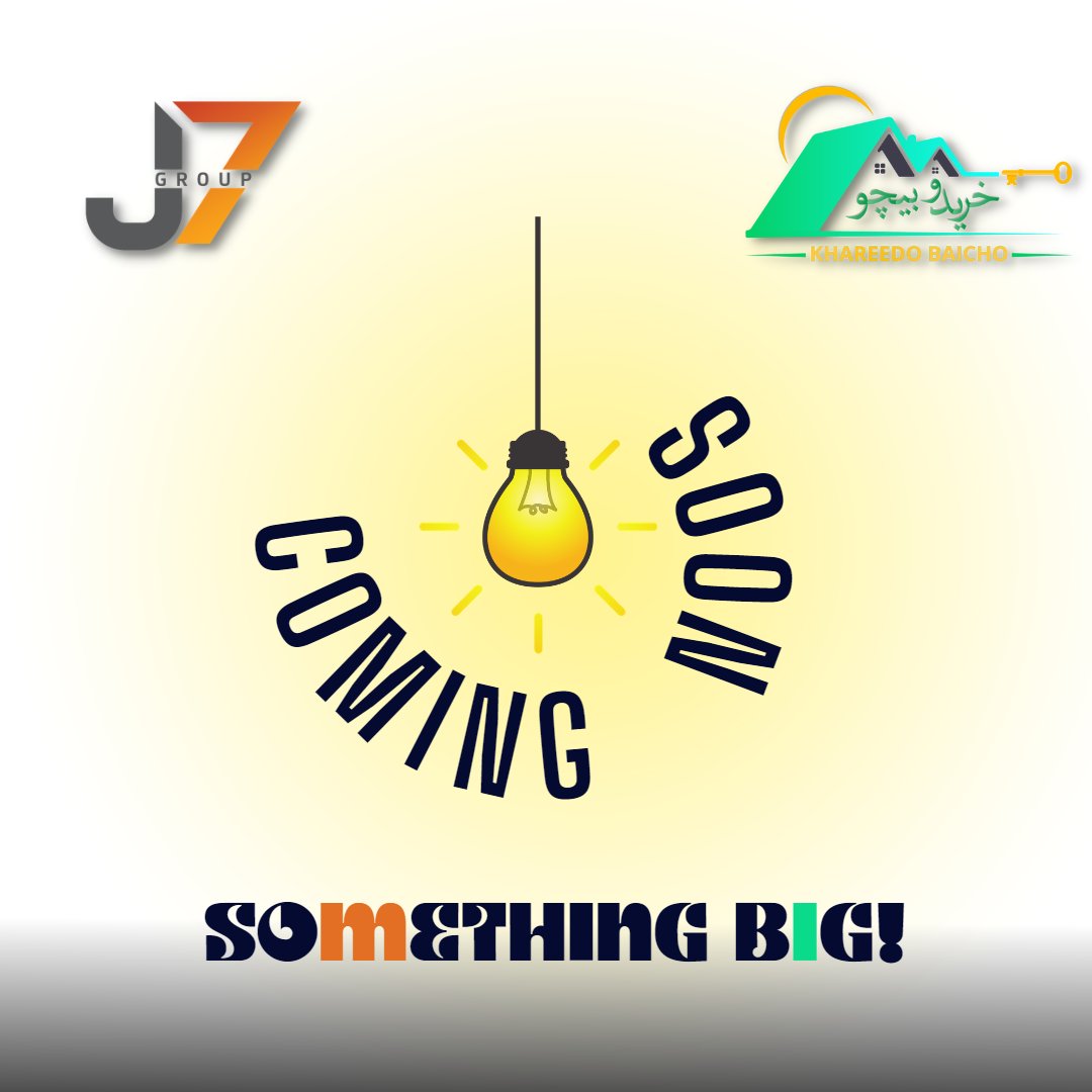 Something big is coming soon... the anticipation is palpable. The excitement is building, and the possibilities seem endless. Stay tuned for what's next.
@j7group @KhareedoBaicho
#khareedobaicho #j7group