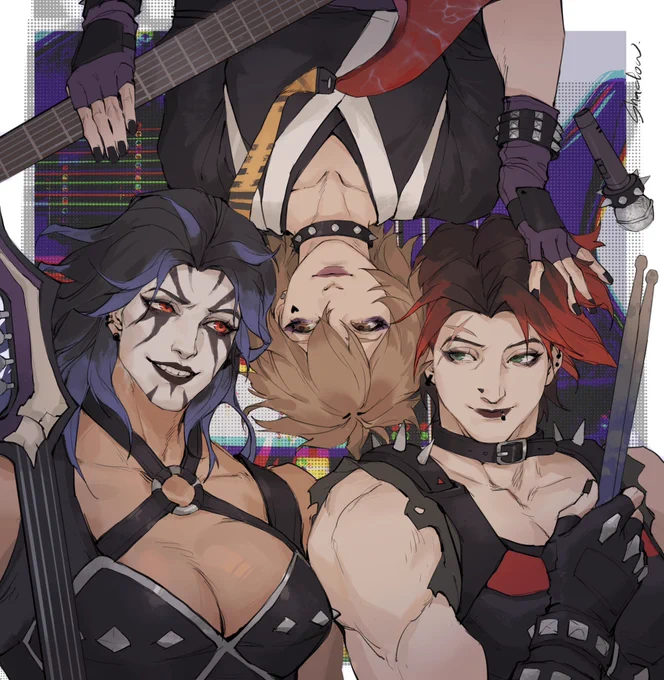 #Overwatch #Overwatch2 #junkerqueen #Kiriko #Zarya 情人节三人餐 