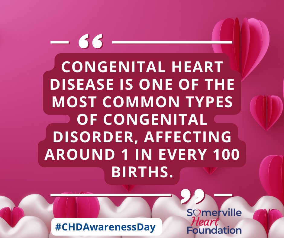 HeartSomerville's tweet image. Not only is today #ValentinesDay, it is also Congenital Heart Defects Awareness Day. 💓#CHDAwarenessWeek #CHD #ACHD #CHDAwarenessDay #1in100 #HeartMonth
