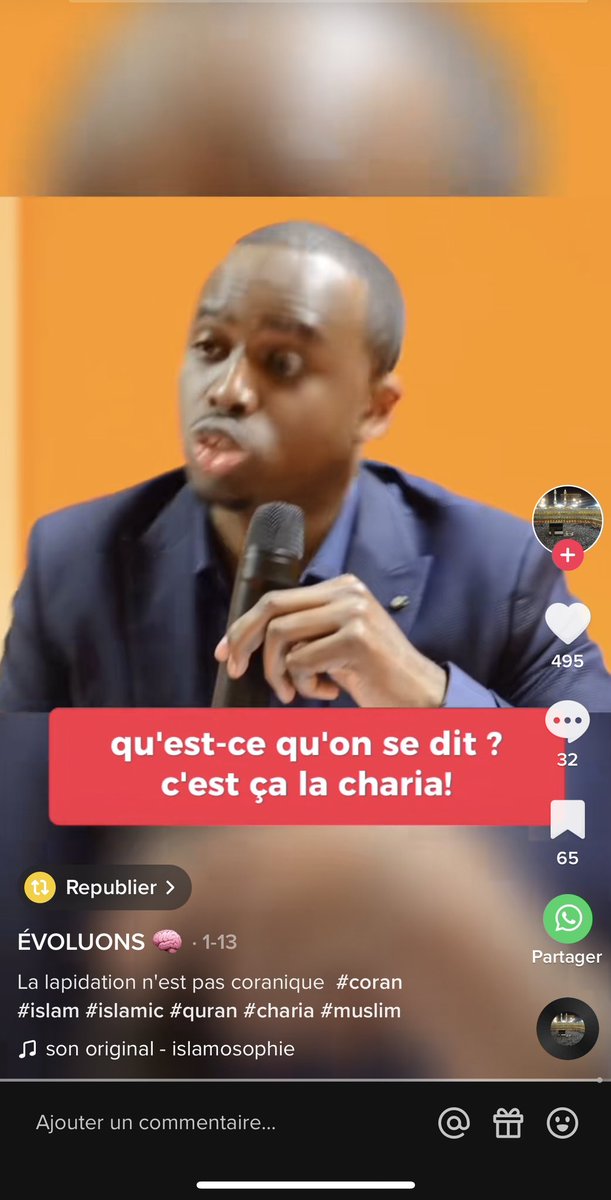 nmq_noor's tweet image. Leçon de #OusmaneTimera sur « l’innovation »de la #lapidation: « On a des gens, 1 minorité , qui lapident. Mais,la majorité des #musulmans , qu’est-ce qu’on dit AU FOND de NOS COEURS? On se parle ENTRE NOUS et qu’est-ce qu’on se dit? C’est ça  la #Charia (lapider donc en🇫🇷) 1/ 👇