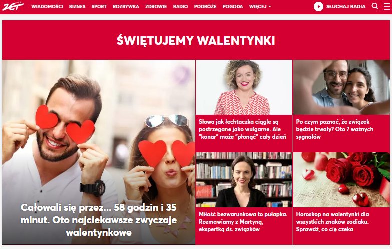 💘 W #Walentynki zapraszamy na stronę główną @Radio_ZET #ValentinesDay2023 🤍❤️ radiozet.pl