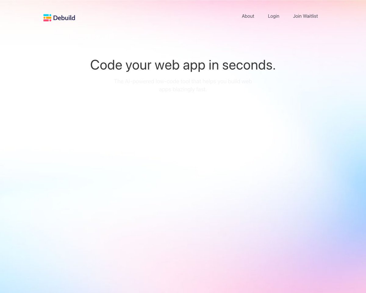 enbifa's tweet photo. 🔥💡Discover "Debuild" 

The 📊 Low-code No-code AI Tool

Try it at https://t.co/oipWP2D78U

Follow me for new #AI Tools.

Check it out among hundreds of other AI tools on my #AIToolbox repository:

https://t.co/wND6MpvKH7 

#Debuild
#AI https://t.co/925tyeAKgH