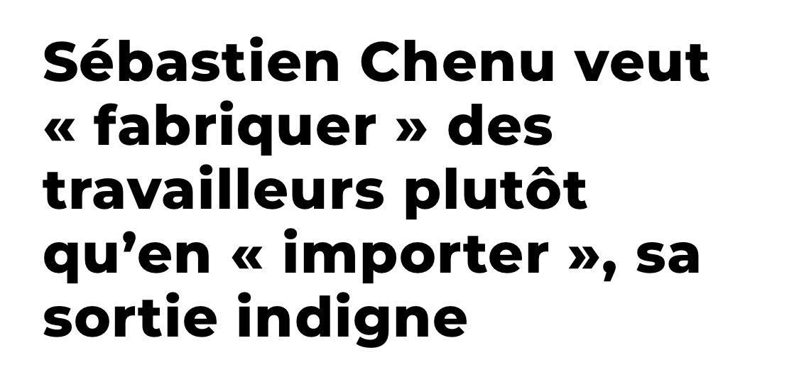 « Fabriquer des travailleurs français » la politique du RN, et de l’extrême-droite en général, ne rentre pas en contradiction avec celle des libéraux.
Elle s’accommode parfaitement de l’exploitation capitaliste mais y rajoute son caractère profondément raciste.