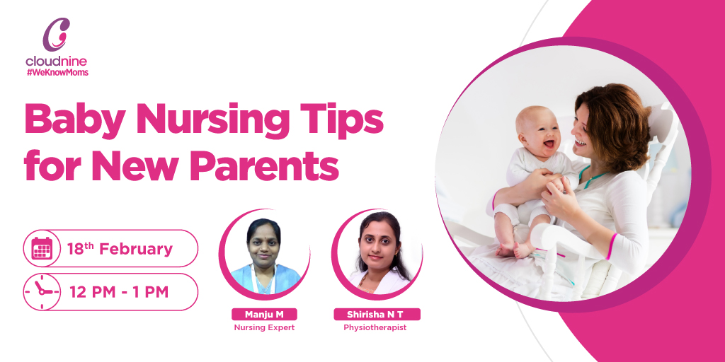 Join us for a upcoming webinar on Baby Nursing by Manju and Shirisha on 18th February. 

#Weknowmoms  #pregnancy #babynursing #mothercare #babycare