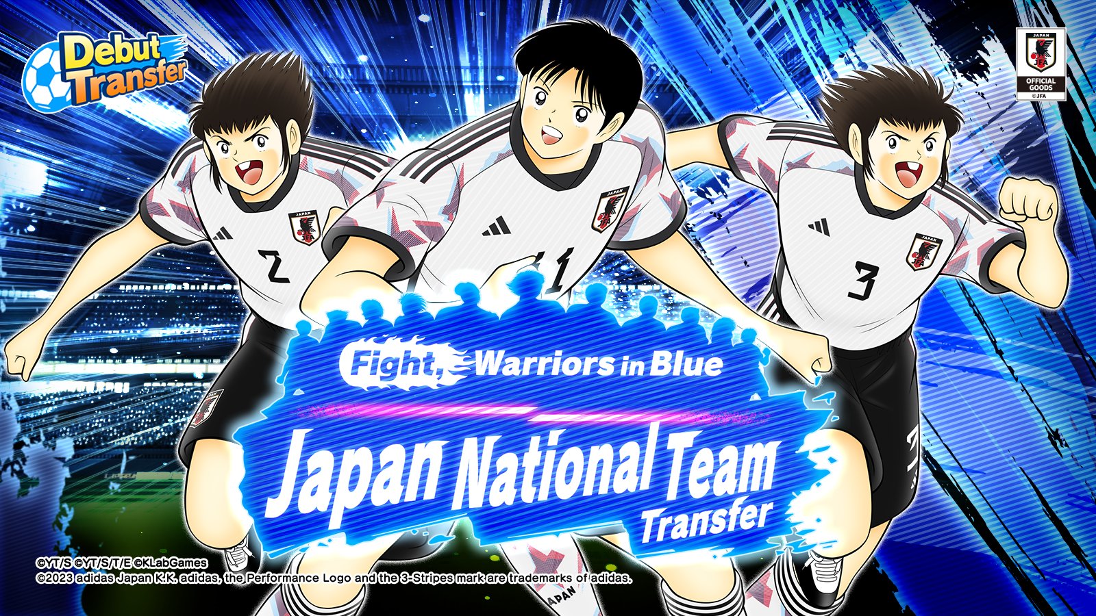Captain Tsubasa Dream Team Japan Version Captain Tsubasa: DT on X: "[Notification] Fight, Warriors in Blue: Japan  National Team Transfer⚽️ Introducing Misaki, Masao Tachibana &amp; Kazuo  Tachibana wearing the Japan National Team Official kit Spin the 10-Player  Transfer