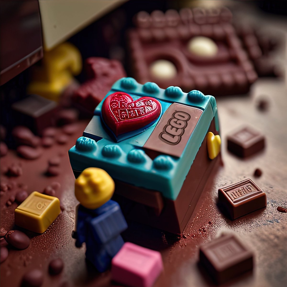 InvasioneCrea's tweet photo. Ed ecco la seconda parte dei nostri ChocoBrand! Un dolce regalo per gli amanti dei brand in questo #SanValentino! #brand #ai #midjourney #chocolate @Google @IKEAITALIA #lego #LegoIdeas https://t.co/CRI1PdRqFG