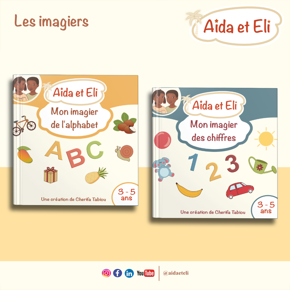 CherifaTABIOU's tweet photo. Avec les imagiers #aidaeteli, amuse-toi à apprendre les lettres de l’alphabet et les chiffres à travers de jolies images !

Disponibles sur https://t.co/6BYxORbsEG et auprès de nombreuses librairies

#imagier #alphabet #chiffres #livrejeunesse #livreafro #CherifaTabiou https://t.co/aLt2BB0b7T