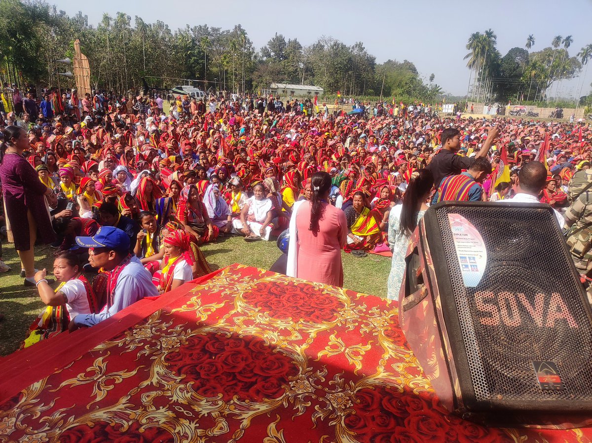 MintuDebbarma12's tweet photo. Today morning in #Krishnapur constituency for TIPRA Motha candidate #Mr_Mahendra_Debbarma. The soar and roar of the supporters is a sign of victory of TIPRA Motha.
#TIPRAisComing
#Pradyot_Manikya
#Greater_Tipraland. https://t.co/Cqh2zAv6Wn