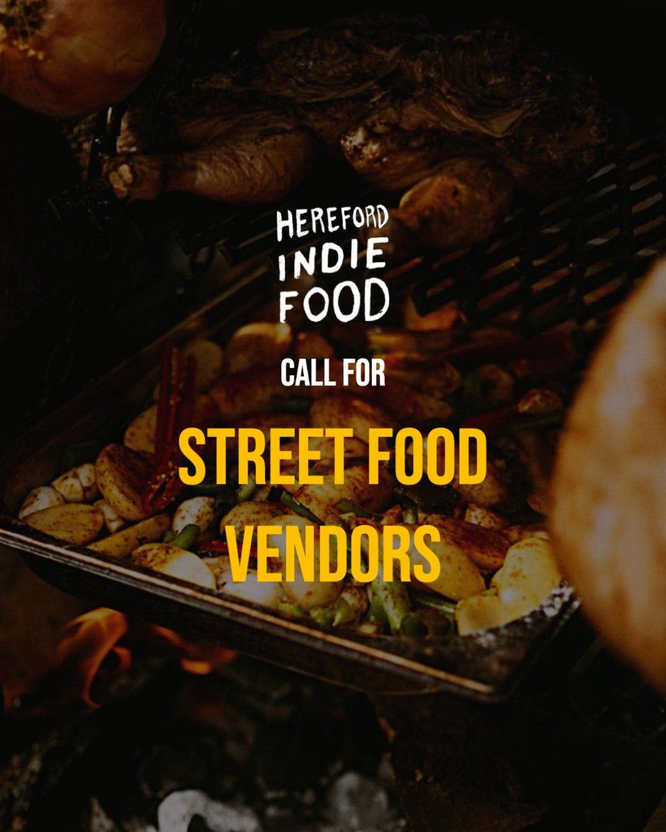 🍔 STREET FOOD
We're looking for passionate, local street food vendors who want to be a part of HIF and showcase what you're all about.

Head over to herefordindiefood.com and fill out the inquiry form - look for the button at the top: 'Be a part of HIF 2023'